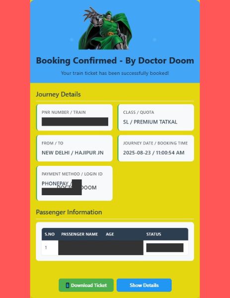 Multiple bookings managed with VPS mode